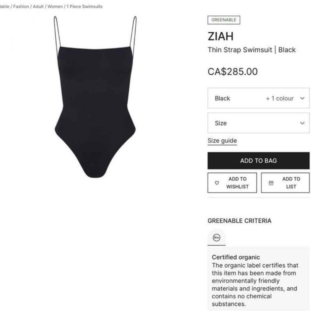 Ziah x St. Agni one piece swimsuit.